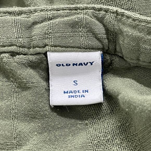 Old Navy Blouse Womens Size S Green Bohemian Boho Hippie Prairie Tunic Top - Picture 6 of 7